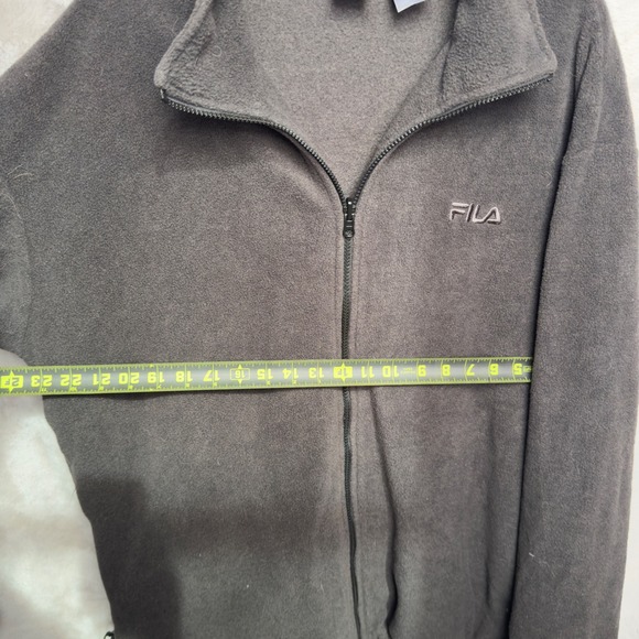 Vintage Fila Fleece Jacket Y2K Full Zip Dark Gray Mens XXL Track Jacket - Picture 5 of 6